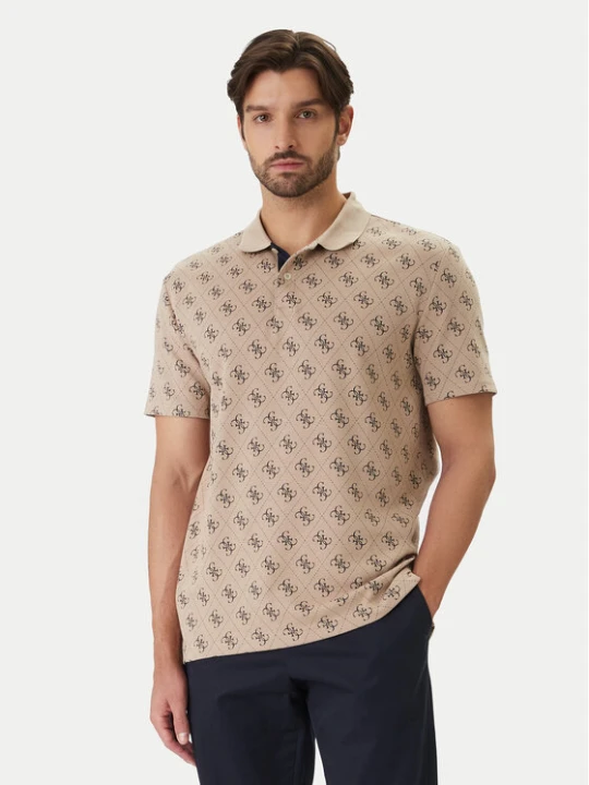 Zdjęcie produktu Guess Polo M6GP04 K3073 Beżowy Regular Fit