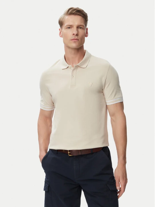 Zdjęcie produktu Guess Polo M6GP60 K3076 Beżowy jasny Regular Fit