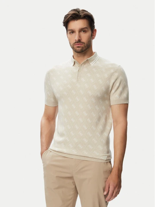 Zdjęcie produktu Guess Polo M6YR10 Z0915 Beżowy Regular Fit