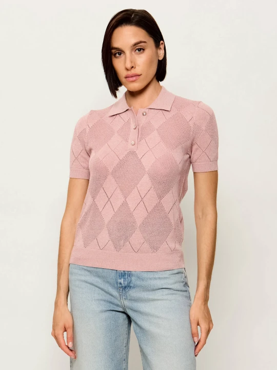 Zdjęcie produktu GUESS Polo Melody | Regular Fit | z dodatkiem wełny różowy
