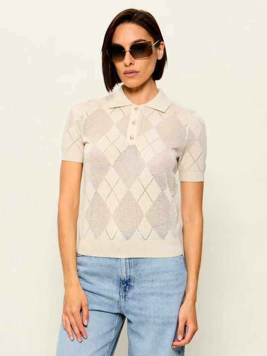 Zdjęcie produktu GUESS Polo Melody | Regular Fit | z dodatkiem wełny beżowy