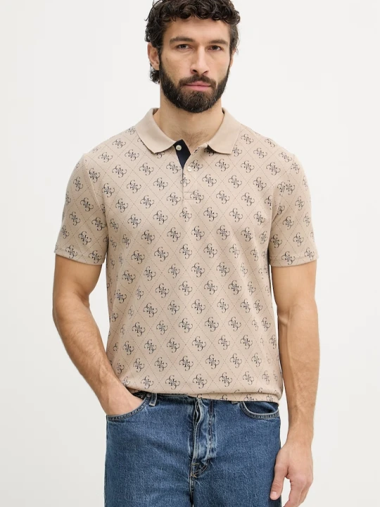 Zdjęcie produktu Guess polo męskie beżowy