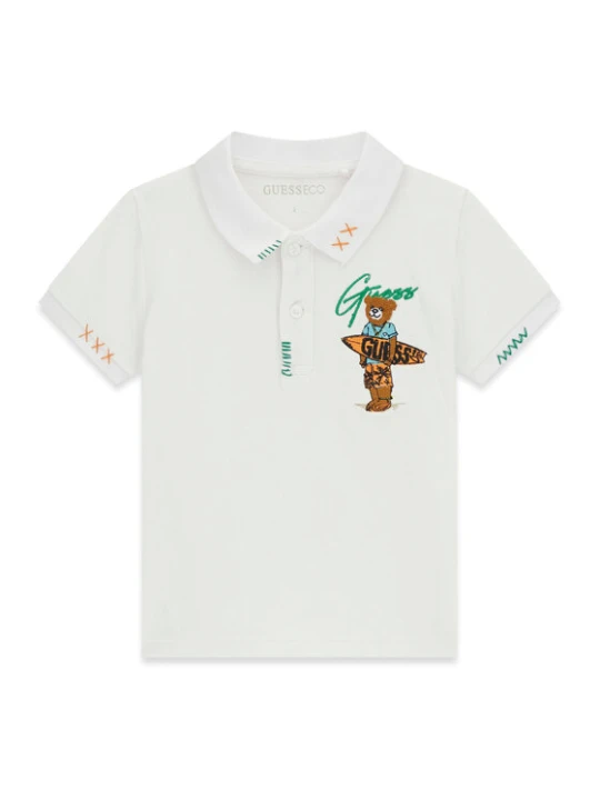 Zdjęcie produktu Guess Polo N6GP01 K9WF4 Biały Regular Fit
