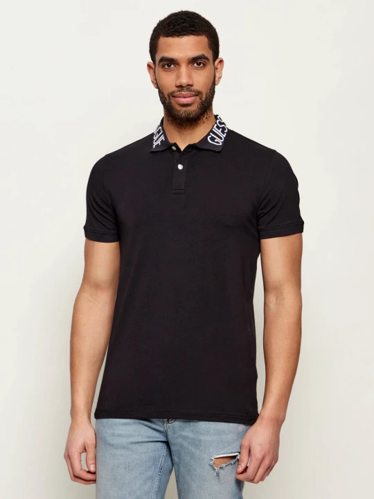 Zdjęcie produktu GUESS Polo NOLAN | Extra slim fit czarny