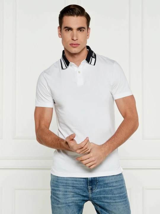 Zdjęcie produktu GUESS Polo NOLAN | Extra slim fit biały