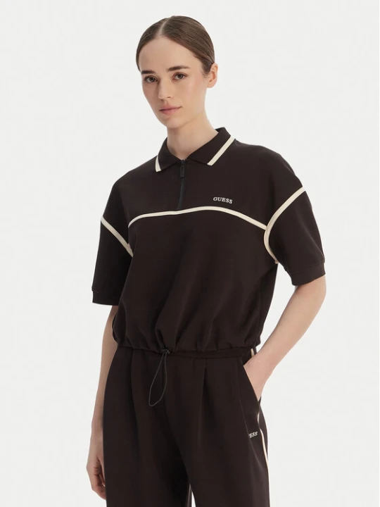 Zdjęcie produktu Guess Polo V6GP01 K2945 Brązowy Oversize
