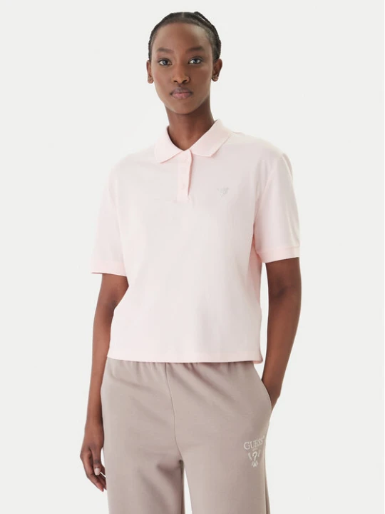 Zdjęcie produktu Guess Polo V6GP11 K3278 Różowy Regular Fit
