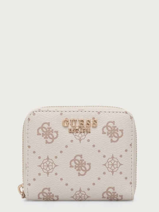 Zdjęcie produktu Guess portfel damski z imitacji skóry ALLEGRA beżowy
