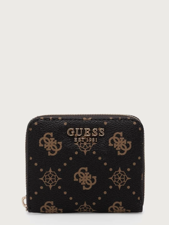 Zdjęcie produktu Guess portfel damski z imitacji skóry ALLEGRA brązowy