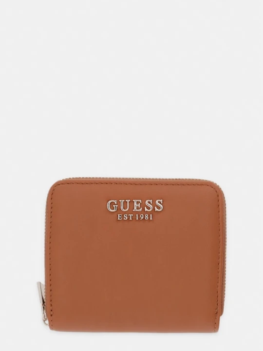 Zdjęcie produktu Guess portfel damski z imitacji skóry COLEEN brązowy