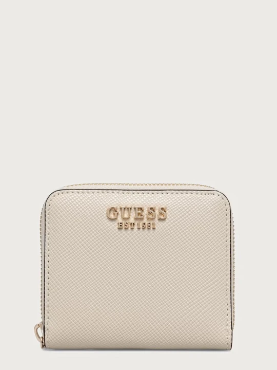Zdjęcie produktu Guess portfel damski z imitacji skóry DANIELLE beżowy
