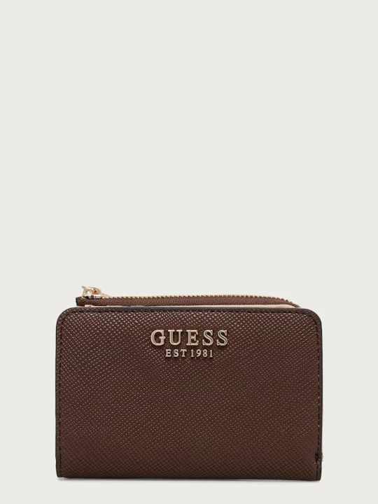 Zdjęcie produktu Guess portfel damski z imitacji skóry DANIELLE brązowy