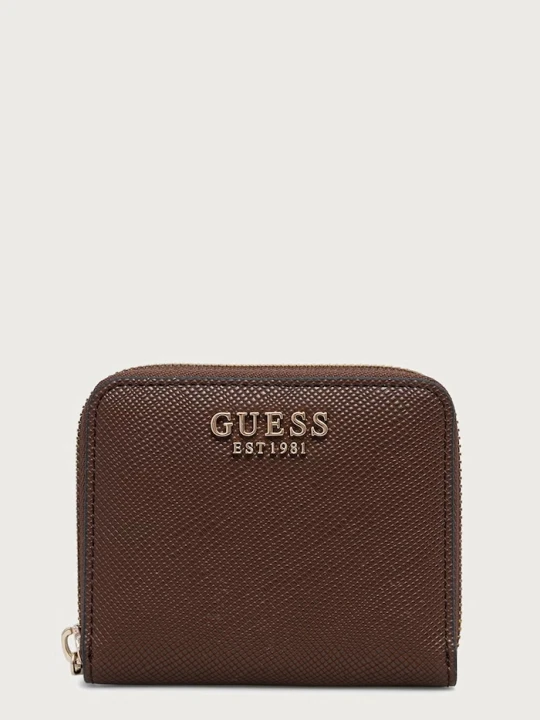 Zdjęcie produktu Guess portfel damski z imitacji skóry DANIELLE brązowy