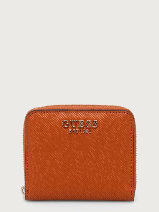 Zdjęcie produktu Guess portfel damski z imitacji skóry DANIELLE pomarańczowy