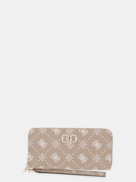 Zdjęcie produktu Guess portfel damski z imitacji skóry EMELIE beżowy