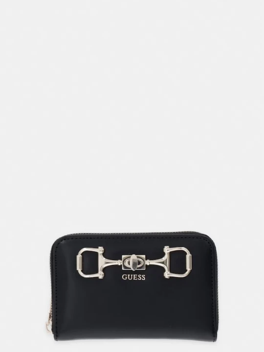 Zdjęcie produktu Guess portfel damski z imitacji skóry JANIE czarny