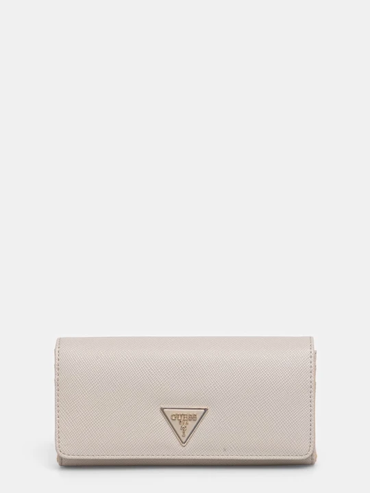 Zdjęcie produktu Guess portfel damski z imitacji skóry LAUREL beżowy