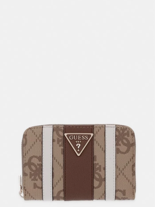 Zdjęcie produktu Guess portfel damski z imitacji skóry LAUREL beżowy