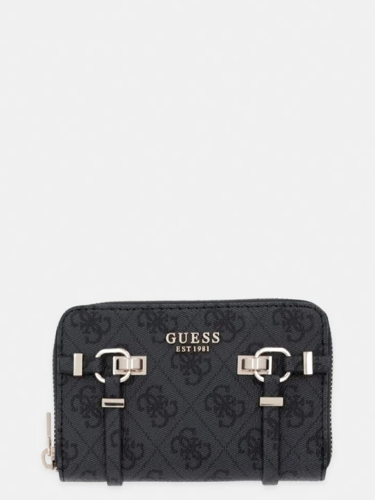 Zdjęcie produktu Guess portfel damski z imitacji skóry LEONA szary