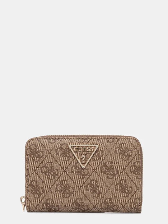 Zdjęcie produktu Guess portfel damski z imitacji skóry LAUREL beżowy