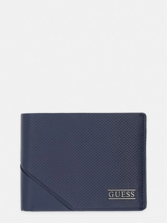 Zdjęcie produktu Guess portfel męski skórzany BOSTON granatowy