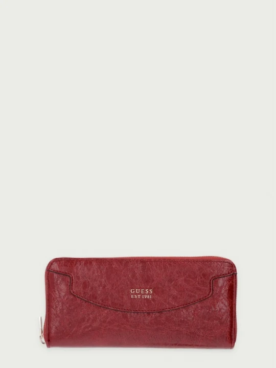 Zdjęcie produktu Guess portfel z imitacji skóry ANTONIA czerwony