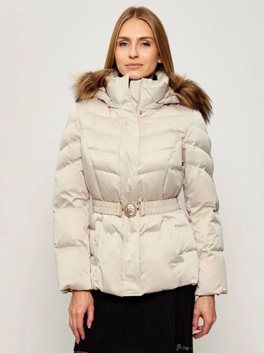 Zdjęcie produktu GUESS Puchowa kurtka MARINA | Regular Fit beżowy