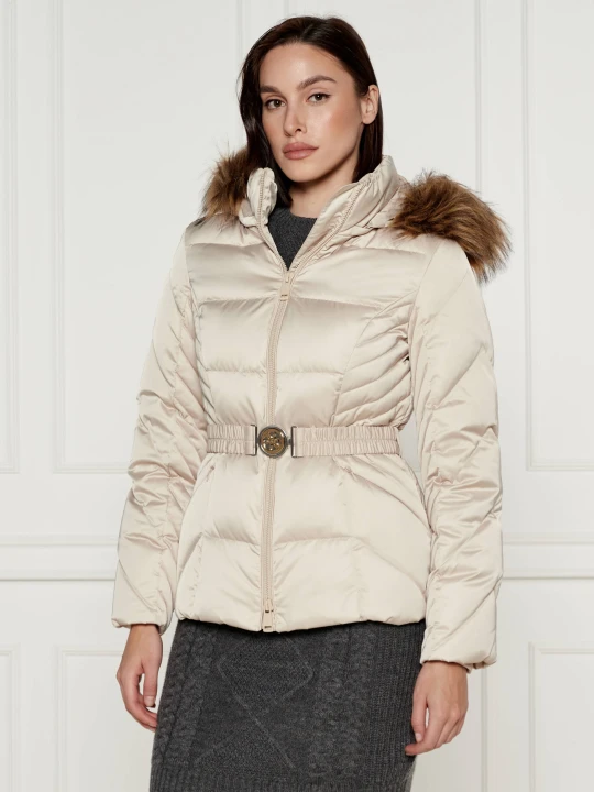 Zdjęcie produktu GUESS Puchowa kurtka OLGA | Regular Fit beżowy