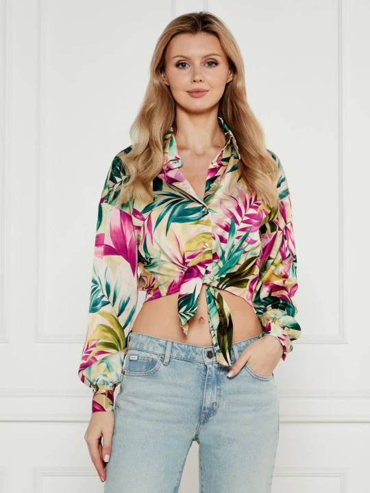 Zdjęcie produktu GUESS Satynowa Koszula JUN | Cropped Fit