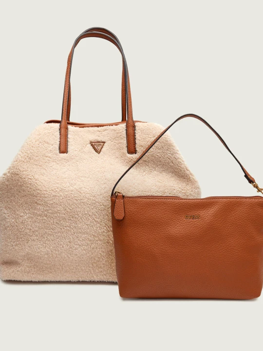 Zdjęcie produktu Guess Shopperka 2w1 VICTTORIA | shearling beżowy