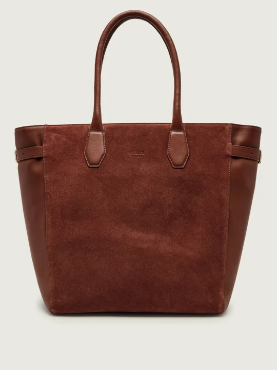 Zdjęcie produktu Guess Shopperka ANITHA | zamsz brązowy