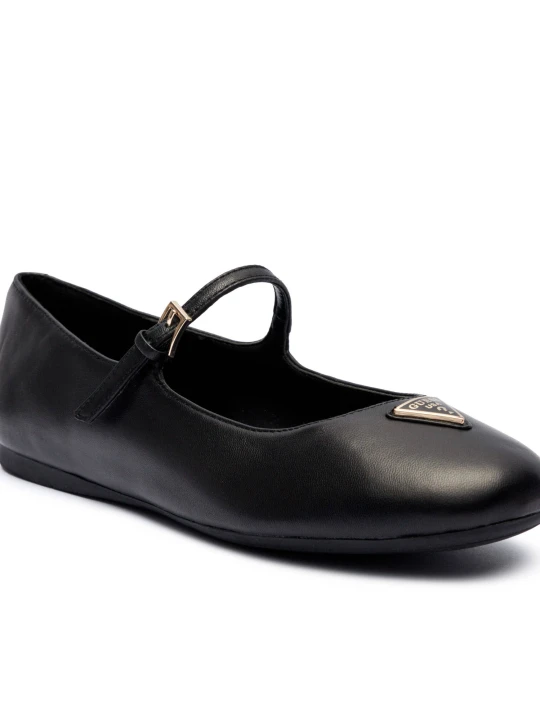 Zdjęcie produktu Guess Skórzane baleriny Kalida Mary Jane czarny