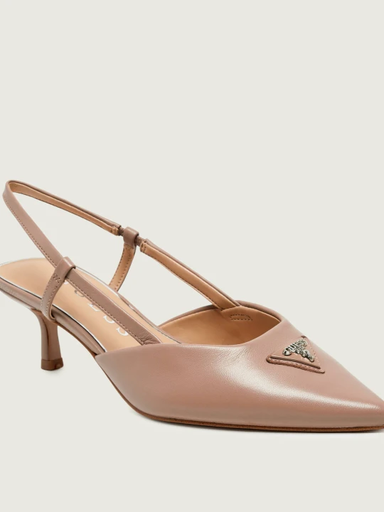 Zdjęcie produktu Guess Skórzane czółenka YANNO2 nude