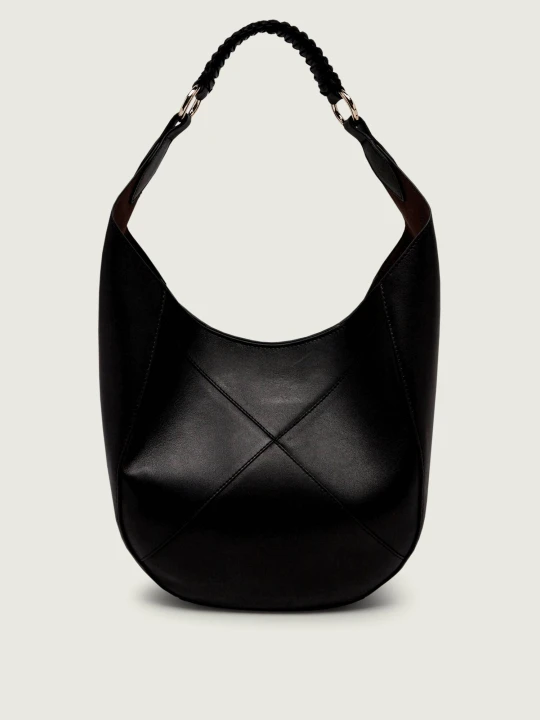 Zdjęcie produktu Guess Skórzane hobo + saszetka PAULINE czarny