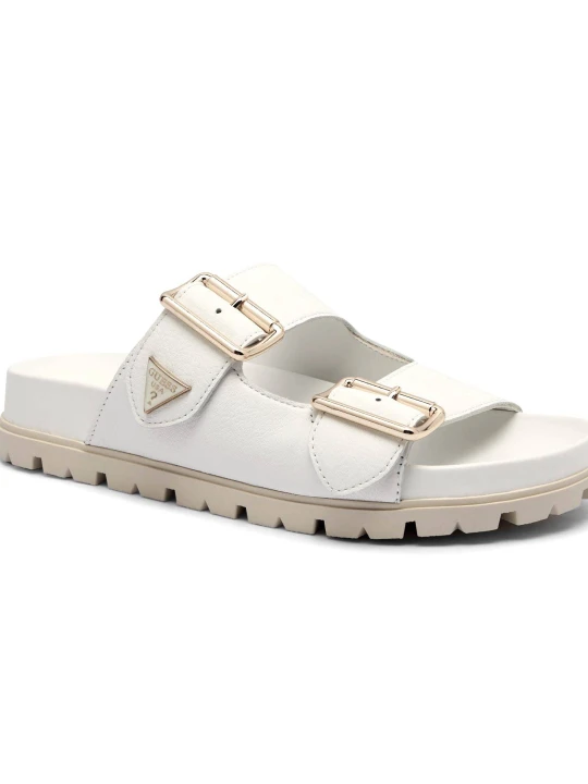 Zdjęcie produktu Guess Skórzane klapki FASTEN biały