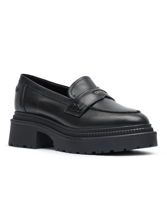 Zdjęcie produktu Guess Skórzane loafersy FINDA czarny