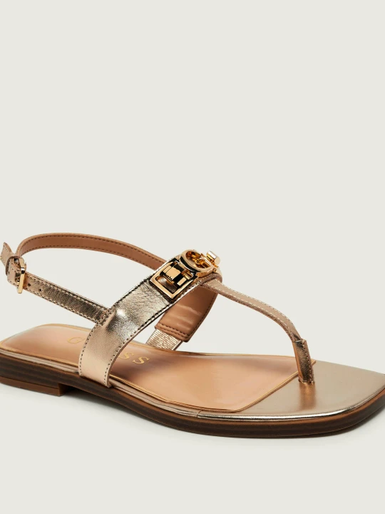 Zdjęcie produktu Guess Skórzane sandały RAMIRY złoty