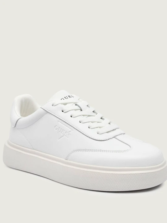 Zdjęcie produktu Guess Skórzane sneakersy PLAZA biały