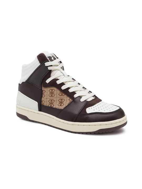 Zdjęcie produktu Guess Skórzane sneakersy SAVA brązowy