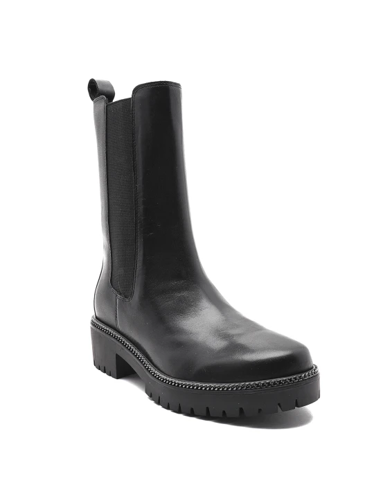 Zdjęcie produktu Guess Skórzane sztyblety Ibbie czarny