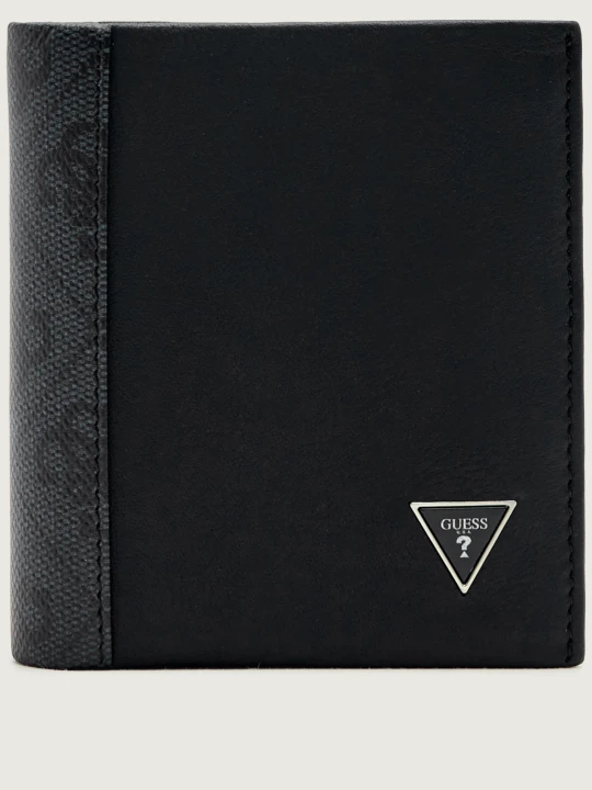 Zdjęcie produktu Guess Skórzany portfel Sydney Bifold S czarny