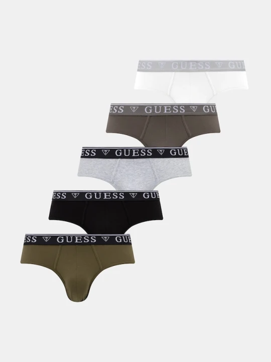 Zdjęcie produktu Guess slipy męskie bawełniane z elastanem 5-pack szary