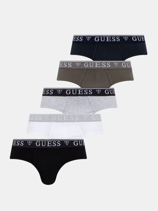 Zdjęcie produktu Guess slipy męskie bawełniane z elastanem 5-pack czarny