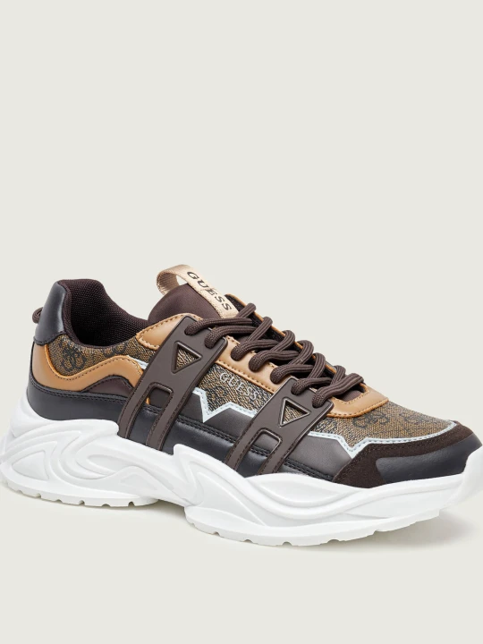 Zdjęcie produktu Guess Sneakersy BELLU | z dodatkiem skóry brązowy