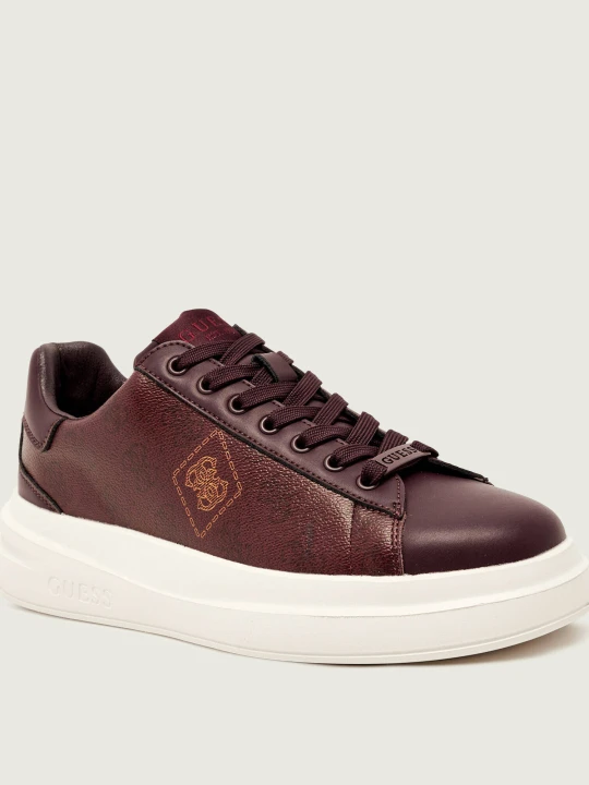Zdjęcie produktu Guess Sneakersy ELBA | z dodatkiem skóry bordowy