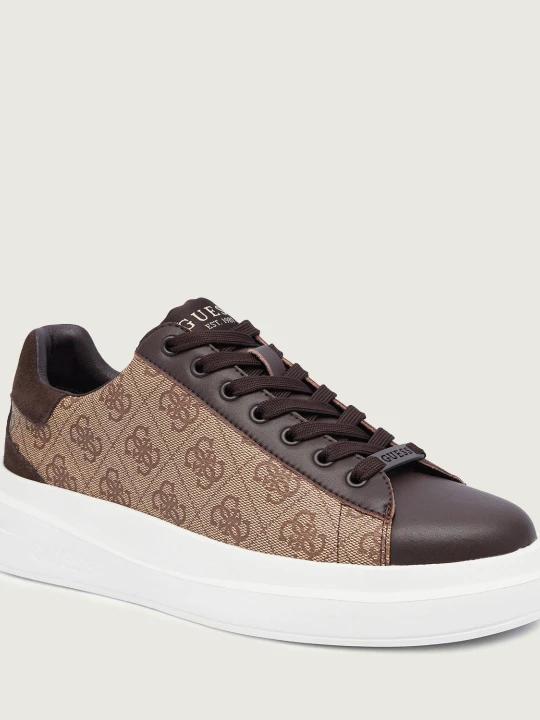 Zdjęcie produktu Guess Sneakersy ELBA | z dodatkiem skóry brązowy
