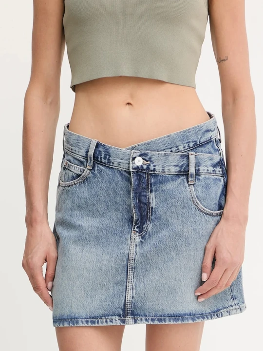 Zdjęcie produktu Guess spódnica jeansowa GAIA granatowy