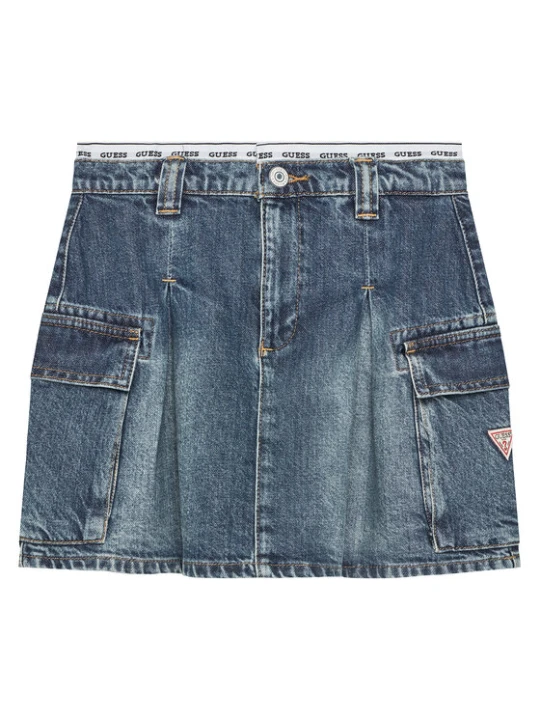 Zdjęcie produktu Guess Spódnica jeansowa J5RD07 D45E0 Niebieski Regular Fit