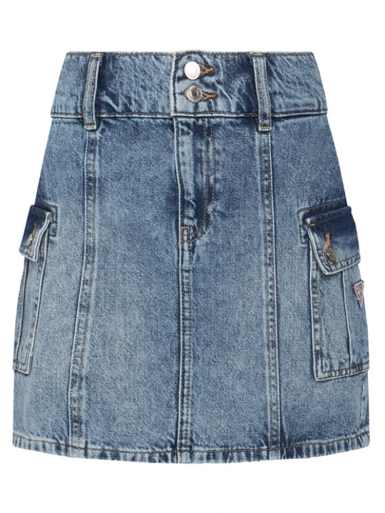 Zdjęcie produktu Guess Spódnica jeansowa J6RD20 D45E0 Niebieski Regular Fit