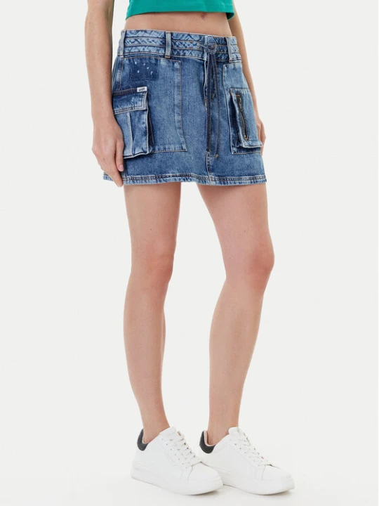 Zdjęcie produktu Guess Spódnica jeansowa W5YD0L D5R01 Niebieski Regular Fit